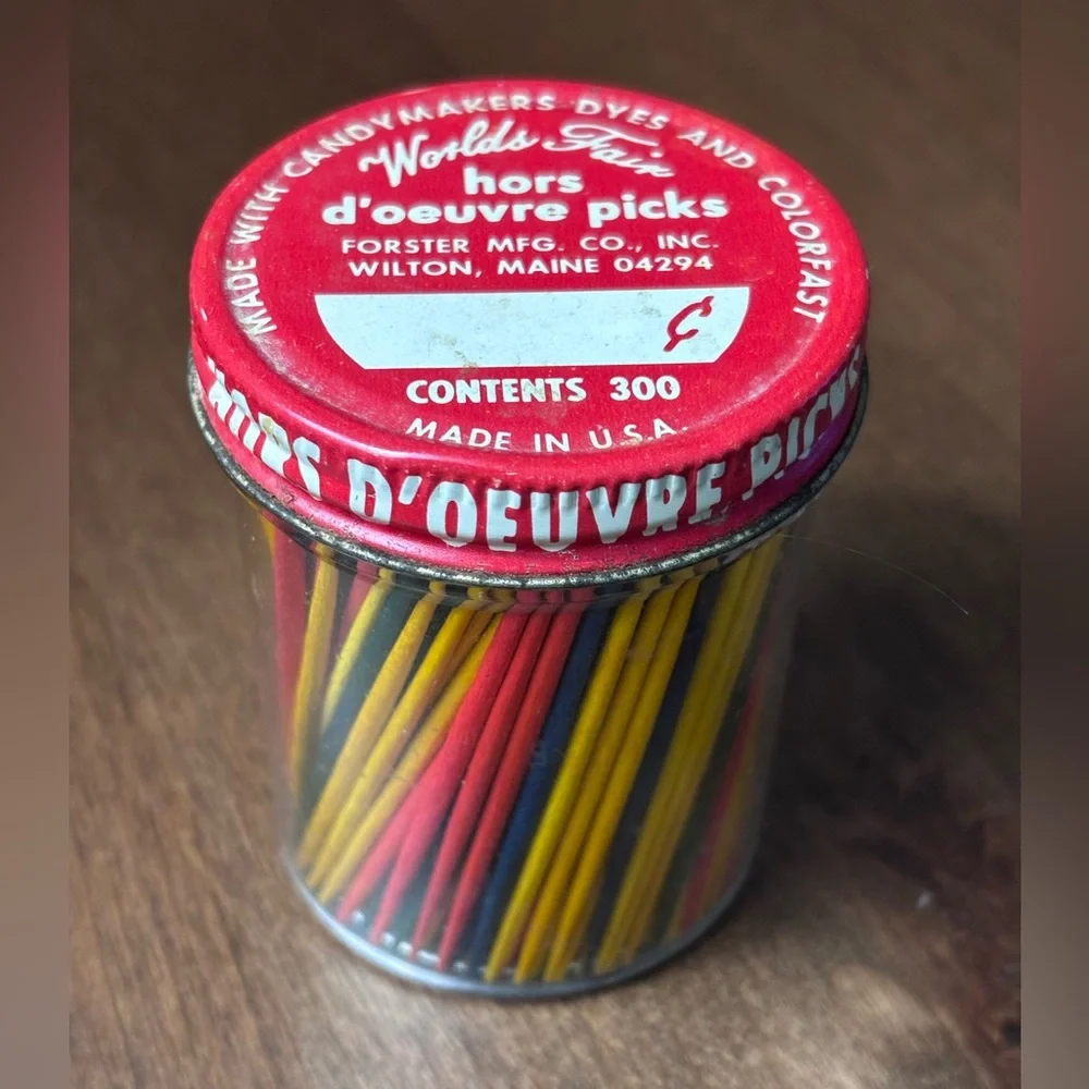 Worlds Fair Forster Mfg Co Inc, Vintage Hors d'Oeuvre Picks - Multicolor